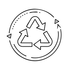 recycle button icon, recycle button vector illustration-simple illustration of recycle button, perfect for recycle button logos and icons