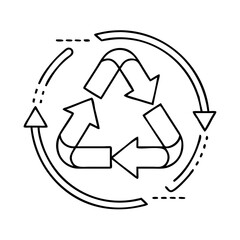 recycle icon, recycle vector illustration-simple illustration of recycle, perfect for recycle logos and icons
