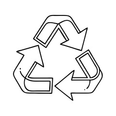 recycle symbol icon, recycle symbol vector illustration-simple illustration of recycle symbol, perfect for recycle symbol logos and icons