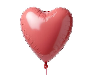 Rose Shaped Balloon Floating on Isolated Plain Setting Depicting Romance, Celebration, and Joyful Occasions with a Clean Presentation