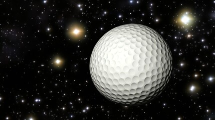 A golf ball is on a field of sand. The ball is white and has a black spot on it