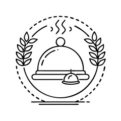 restaurant food logo icon, restaurant food logo vector illustration-simple illustration of restaurant food logo, perfect for restaurant food logo logos and icons