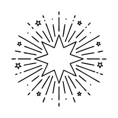 Obraz premium retro burst icon, retro burst vector illustration-simple illustration of retro burst, perfect for retro burst logos and icons