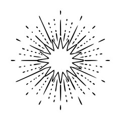 Fototapeta premium retro burst icon, retro burst vector illustration-simple illustration of retro burst, perfect for retro burst logos and icons