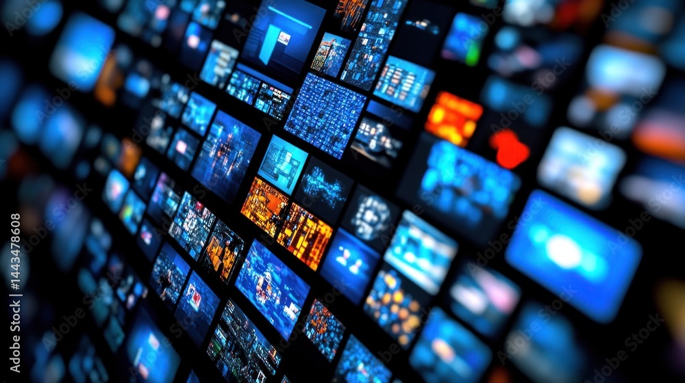 Aufkleber digital data stream: a visual representation of the modern information age