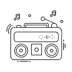 retro music player icon, retro music player vector illustration-simple illustration of retro music player, perfect for retro music player logos and icons
