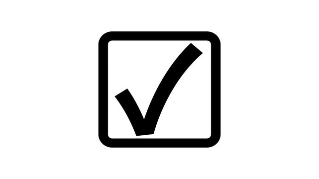 Flat Design Checkbox Animation, Minimal Checkbox Animation, Checkbox Marking Animation, Animated Checkbox Icon