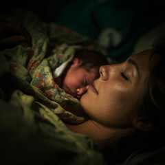 woman sleeping in bed
