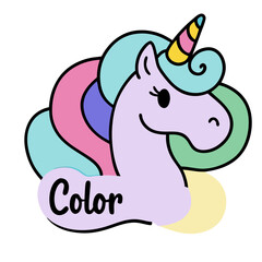 Rainbow swirl unicorn mane