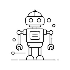 robot icon, robot vector illustration-simple illustration of robot, perfect for robot logos and icons