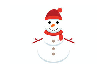 Fototapeta premium snowman on a white background