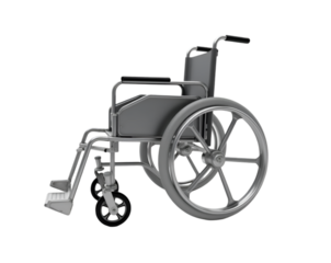 Sleek Silver Wheelchair, A Symbol of Modern Mobility and Independence, Showcasing Accessibility and Inclusive Design for a Comfortable and Supportive Lifestyle