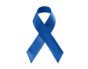 Striking Blue Awareness Ribbon Symbolizing Support and Solidarity Isolated, Promoting Hope and Remembrance for Various Causes and Health Issues on a Neutral Backdrop