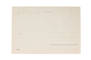 old postcard isolated on white