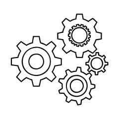 settings gears cogs icon, settings gears cogs vector illustration-simple illustration of settings gears cogs, perfect for settings gears cogs logos and icons
