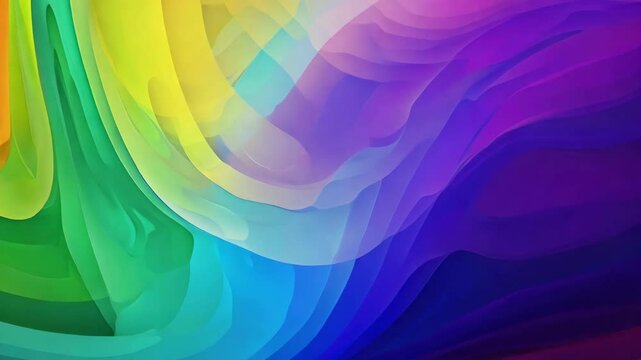 Juicy Rainbow Gradient Waves Pulsing - Bright Vivid Colorful Hypnotic Smooth Background Visual Loop