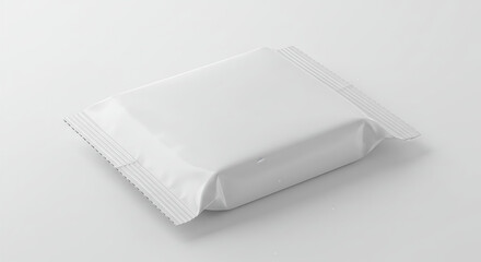  Blank White Square Snack Packaging Mockup Isolated