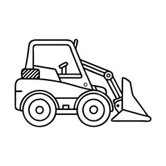 skid track loader icon, skid track loader vector illustration-simple illustration of skid track loader, perfect for skid track loader logos and icons