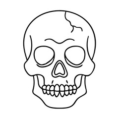 skull icon, skull vector illustration-simple illustration of skull, perfect for skull logos and icons