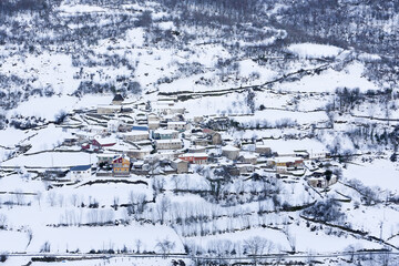 Somiedo Natural Park. El Coto Village, Nevado, Asturias, Spain