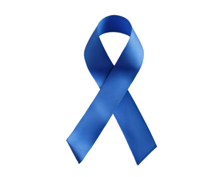 Symbolic Blue Ribbon Elegance, A Simple Yet Powerful Image Representing Hope, Awareness, and Solidarity on a Clean, Isolated Setting for Impactful Visual Communication