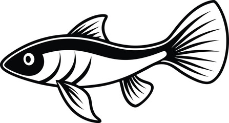 guppy fish logo silhouette 