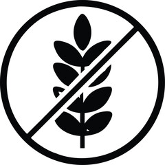 gluten free icon silhouette