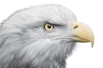 Obraz premium Majestic Bald Eagle Close-Up Powerful Bird of Prey Portrait Transparent.png