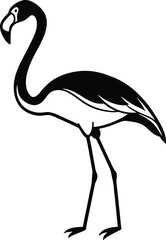Obraz premium flamingo silhouette