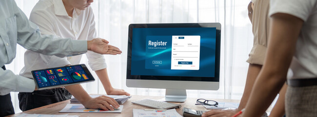 Online registration form for brisk form filling on the internet website