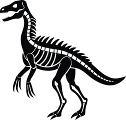 dinosaur skeleton silhouette art