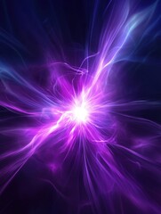 Abstract background with a glowing purple energy burst.