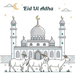 Islamic Festival Artwork &ndash; Eid ul Adha Celebration Design