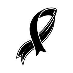 Elegant and Bold Black Ribbon A Symbol of Remembrance and Solidarity