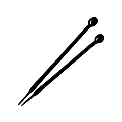 Black and White Image of Two Bobby Pins with Rounded Ends
