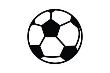 Fototapeta premium Soccer icon silhouette art vector on white background