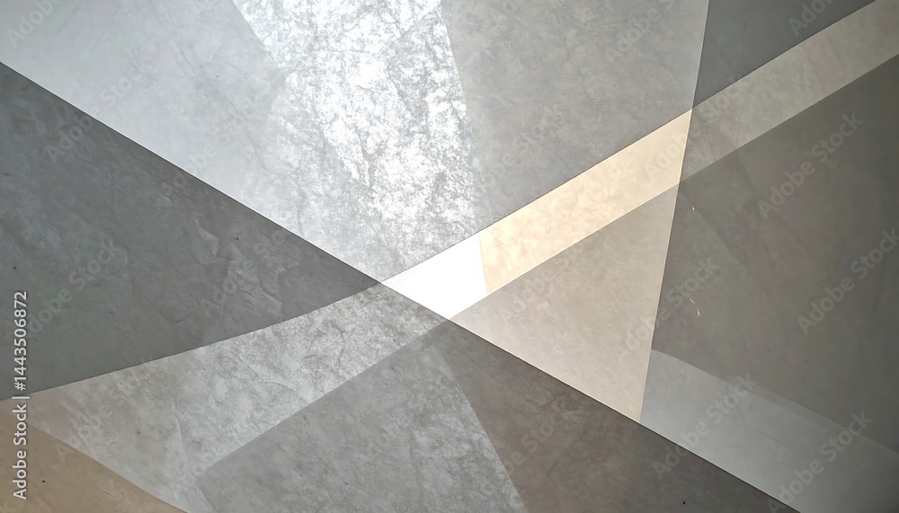 Poster abstract geometric design featuring intersecting planes and light, ideal as a background for creativ