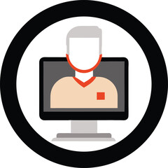 Fototapeta premium computer user icon vector