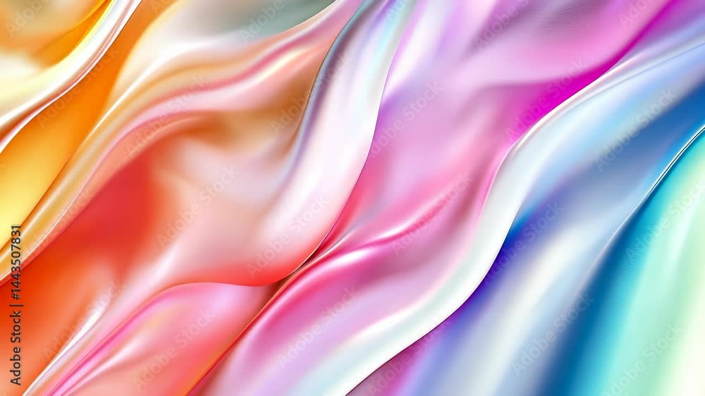 Aufkleber pastel abstract hues merging softly, blending landscape fluid abstract background with graceful curv