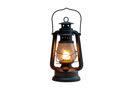 Vintage-style oil lantern with a warm and eerie glow providing atmospheric light, a captivating image evoking nostalgia and the charm of vintage illumination