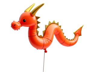 Whimsical Dragon Balloon, An Animated Celebration of Fantasy, Festivity and Joyful Celebrations, Perfect for Kids' Parties, Events and Birthday