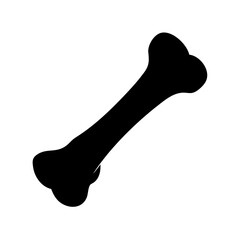 Fototapeta premium Black and white illustration of an animal bone on a white background