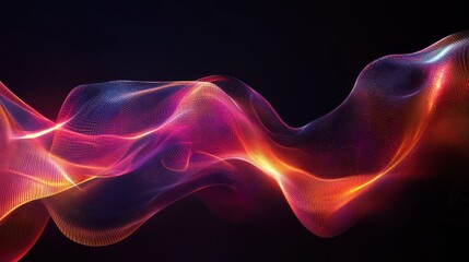 Obraz premium Digital background perfect for tech processes, neural networks, artificial intelligence, data transfer and encryption, digital archives, sound and graphic presentations, science, education, etc.