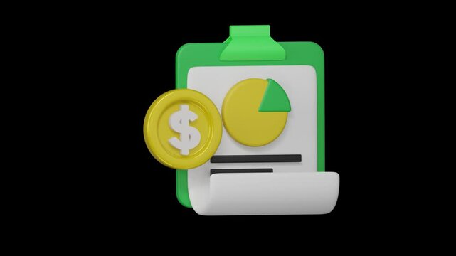 3d finance icon, Business and financial concept