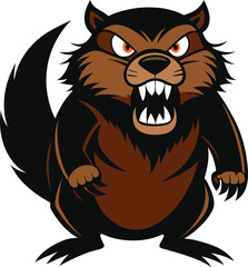 angry beaver silhouette