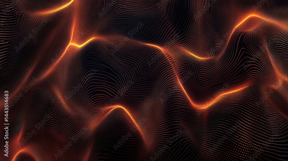 Poster high tech futuristic technology abstract technology particle mesh style background