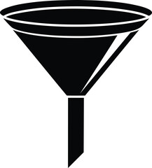 set of funnel silhouette on white background