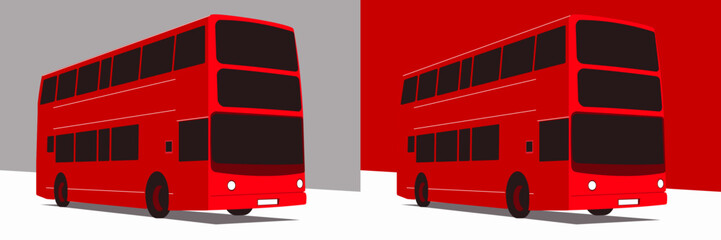 Modern Red Bus on the Steet of London