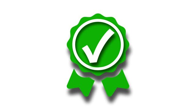 Checkmark Badge Symbol, Task Complete Check Animation