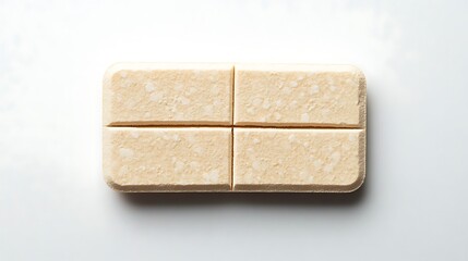  of four rectangular pieces of white fudge on white surface